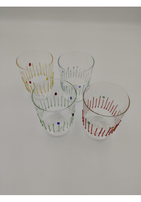 JUEGO 4 VASOS CRISTAL TEXTURA