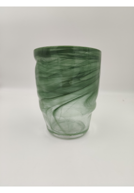 JARRÓN CRISTAL VELADURA VERDE 