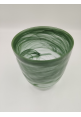 JARRÓN CRISTAL FORMAS VERDE