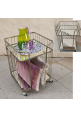 MESA CON RUEDAS BRONCE