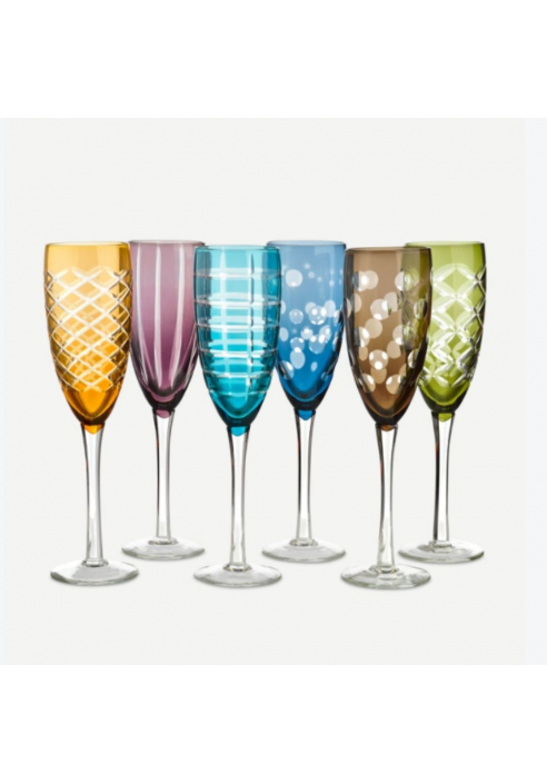 Set 6 copas champagne colores