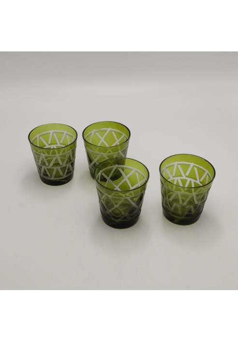JUEGO DE 4 COPAS TIEUP VERDE MUSGO