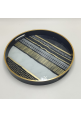 BANDEJA RAYAS NEGRA Y DORADO 37 X 4 CM