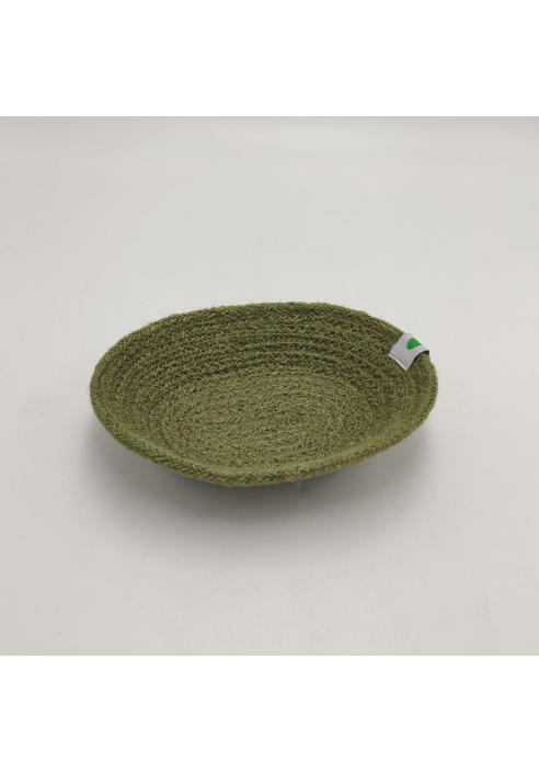 CESTA PANERA FIBRAS VERDE 18 X 4,5 CM.