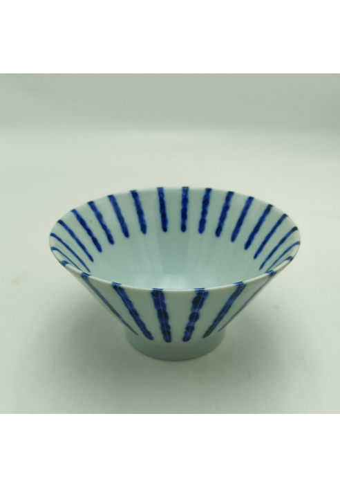 BOL RAYAS AZULES PORCELANA