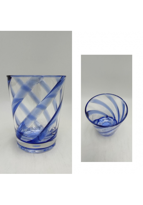 VASO ACRÍLICO RAYAS AZULES